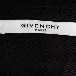 Givenchy Black Wool & Silk Satin Fringed Shawl Collar Blazer M