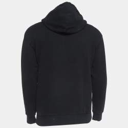 Givenchy Black Vintage Logo Print Cotton Hooded Sweatshirt S