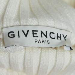 Givenchy Off-White Rare Jacquard Wool Blend Roll Neck Jumper M