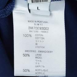 مملوكة مسبقًا Givenchy Multicolor Up-side Logo Embroidered Cotton Half Sleeve T-Shirt L