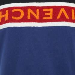 مملوكة مسبقًا Givenchy Multicolor Up-side Logo Embroidered Cotton Half Sleeve T-Shirt L