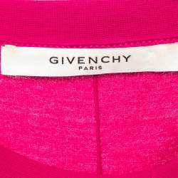 Givenchy Fuchsia Pink Printed Cotton Crew Neck T-Shirt S