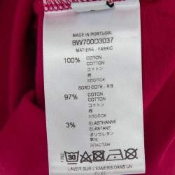 Givenchy Fuchsia Pink Printed Cotton Crew Neck T-Shirt S