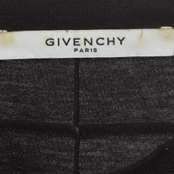 Givenchy Black Logo Applique Distressed Cotton Crew Neck T-Shirt S