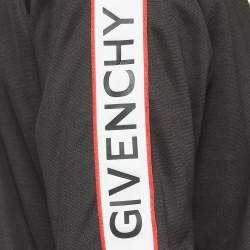 Givenchy Black Jersey Logo Tape Detail Track Jacket XL
