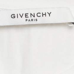 Pre Owned Givenchy White Faded Logo Print Cotton Crew Neck T-Shirt XS