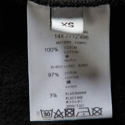 Pre Owned Givenchy Black Rottweiler Cotton Knit Sweatshirt XS