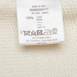 Givenchy Off-White Intarsia Wool Knit Turtle Neck Sweater M
