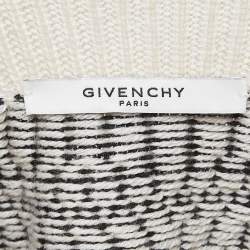 Givenchy Off-White Intarsia Wool Knit Turtle Neck Sweater M