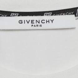 Pre Owned Givenchy White Contrast Stitch Jersey T-Shirt S