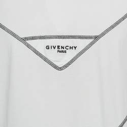 Pre Owned Givenchy White Contrast Stitch Jersey T-Shirt S