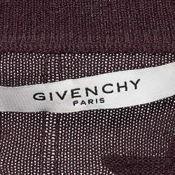 Givenchy Burgundy Wool Knit Star Badge Detail Sweatshirt XS