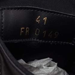 Givenchy Black/White Logo Print Leather Jaw Sneakers Size 41