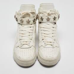 Givenchy White Leather Tyson High Top Sneakers Size 44