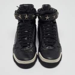 Givenchy Black Leather Tyson High Top Sneakers Size 44