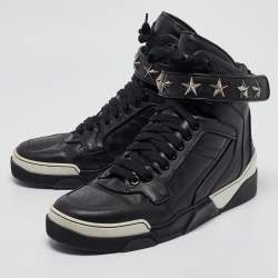 Givenchy Black Leather Tyson High Top Sneakers Size 44