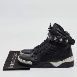Givenchy Black Leather Tyson High Top Sneakers Size 44