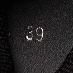Givenchy Black/White Knit Fabric George V Slip On Sneakers Size 39