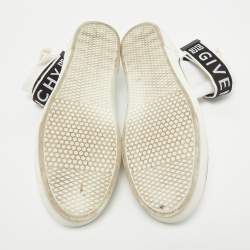 Givenchy White Knit Fabric High Top Sneakers Size 44