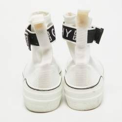 Givenchy White Knit Fabric High Top Sneakers Size 44