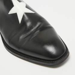 Givenchy Black Leather Star Chelsea Boots Size 44