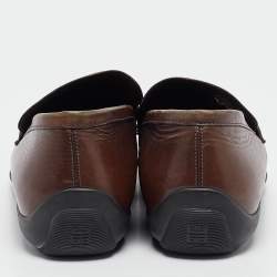 Givenchy Brown Leather Slip On Loafers Size 42