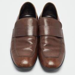 Givenchy Brown Leather Slip On Loafers Size 42