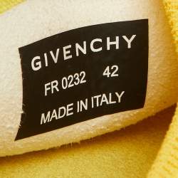 Givenchy Yellow Knit Fabric TK-360 Low Top Sneakers Size 42
