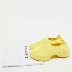 Givenchy Yellow Knit Fabric TK-360 Low Top Sneakers Size 42