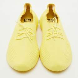 Givenchy Yellow Knit Fabric TK-360 Low Top Sneakers Size 42