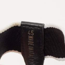 Givenchy Black Canvas and Leather Thong Slides Size 45