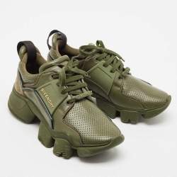 Givenchy Green Leather Jaw Low Top Sneakers Size 41