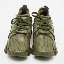 Givenchy Green Leather Jaw Low Top Sneakers Size 41
