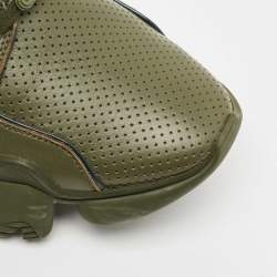 Givenchy Green Leather Jaw Low Top Sneakers Size 41