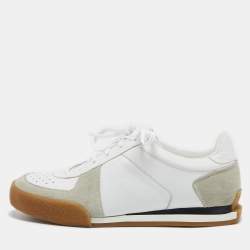 Givenchy White Leather and Suede Low Top Sneakers Size 39