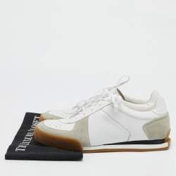 Givenchy White Leather and Suede Low Top Sneakers Size 39