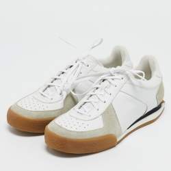 Givenchy White Leather and Suede Low Top Sneakers Size 39