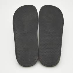 Pre Owned صندل سلايد جيفنشى بوول شعار الماركة مطاط أسود مقاس 44