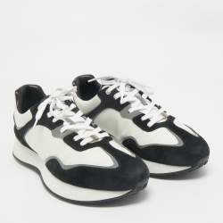 Givenchy White/Black Nylon and Suede GIV Runner Sneakers Size 45