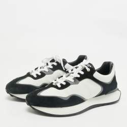 Givenchy White/Black Nylon and Suede GIV Runner Sneakers Size 45