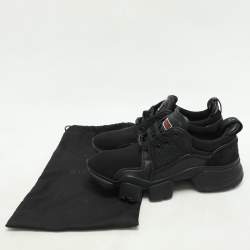 Givenchy Black Leather and Mesh Jaw Low Top Sneakers Size 44