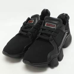 Givenchy Black Leather and Mesh Jaw Low Top Sneakers Size 44