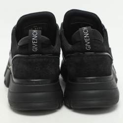 Givenchy Black Leather and Mesh Jaw Low Top Sneakers Size 44