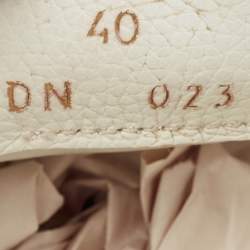 Pre Owned Givenchy White Leather Lace Up Sneakers Size 40