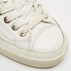 Pre Owned Givenchy White Leather Lace Up Sneakers Size 40