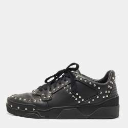 Givenchy Black Leather Lace Up Sneakers Size 45 Givenchy