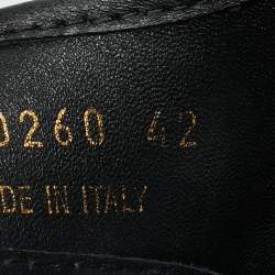 Pre Owned Givenchy Black Canvas and Leather Spectre Flat Sandals Size 42