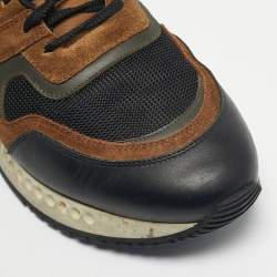 Pre Owned Givenchy Multicolor Mesh And Leather Active Runner Sneakers Size 42