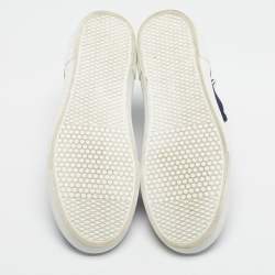 Pre Owned Givenchy Navy Blue Knit Fabric George V Sneakers Size 41