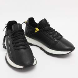 Pre Owned Givenchy Black Perforated Leather Spectre Zip Low-Top Sneakers Size 40